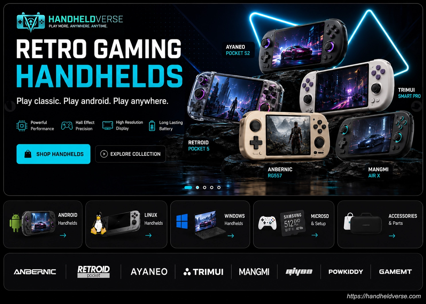 Koleksi handheld gaming retro dan Android dari HandheldVerse